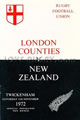 London Counties v New Zealand 1972 rugby  Programmes